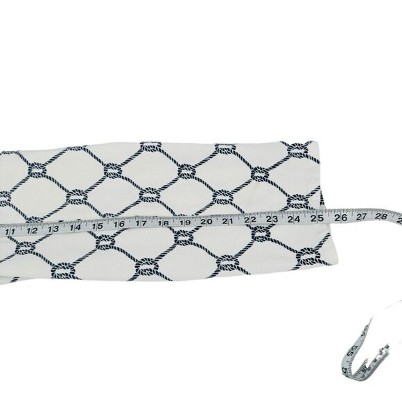 Coldwater Creek Nautical Ankle Jeans Womens Size 4 White Navy Print Straight - Picture 6 of 8